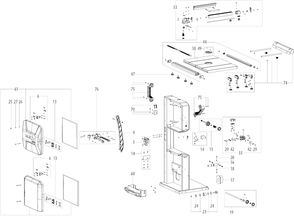 Explosionszeichnung Ersatzteile