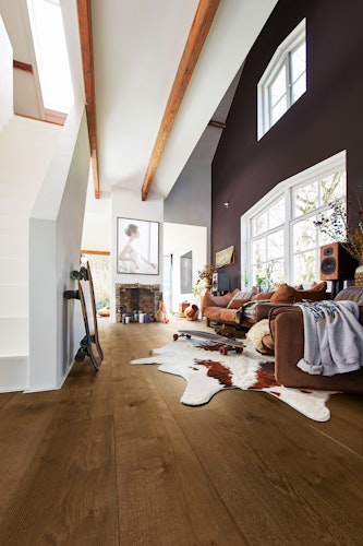 MEISTER Lindura-Holzboden HD 400 Eiche authentic olivgrau Vintage-Struktur, gebürstet 8903 - naturgeölt