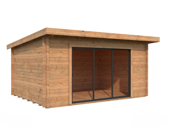 Palmako Gartenhaus Lea 14,2 m² mit Schiebetür - 44 mm
