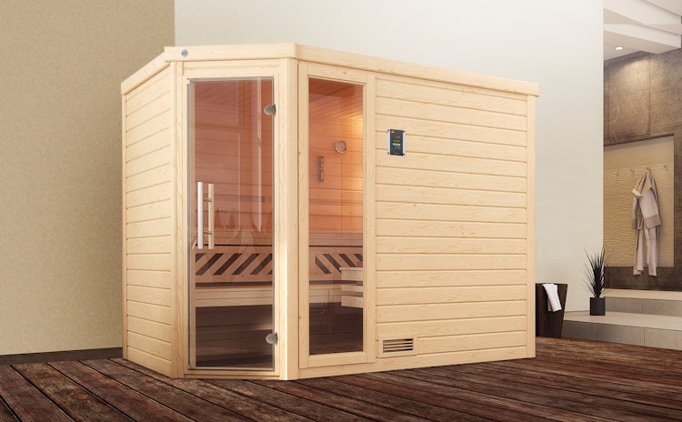 Weka Premium Massivholzsauna Turku 3 Familiensauna - 45 mm