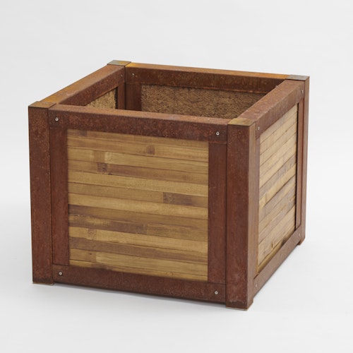 BambusBASIS Hochbeet mit Kokosfrostschutzmatte - Profile Corten