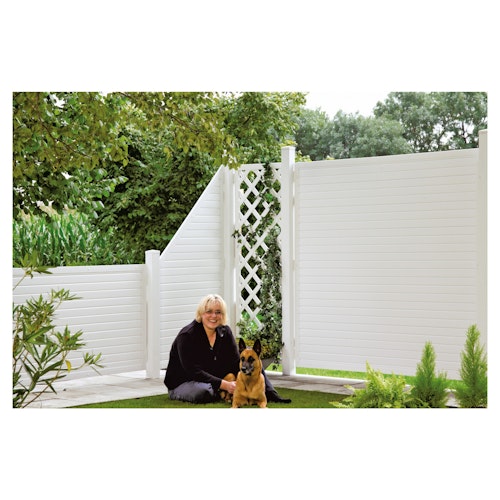 T&J LIGHTLINE KS-Zaun Ranki Ecke rechts 90 x 150/90 cm, weiß