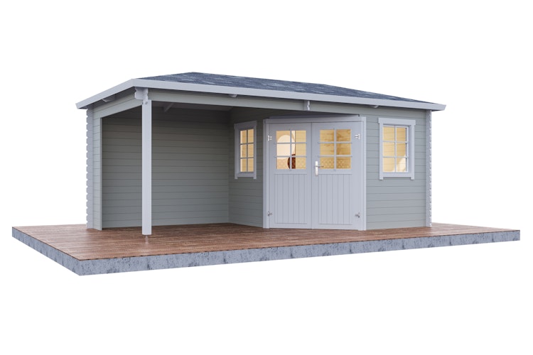 Wolff Finnhaus Gartenhaus Grete 5828 - 28 mm