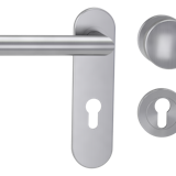 Griffwerk Wechselgarnitur LUCIA PROFESSIONAL GK4 - Kurzschild  rund - Edelstahl mattZubehörbild