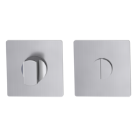 Griffwerk FRAME | DESIGN MANUFAKTUR ROSETTE -Edelstahl matt Rosettenpaar eckig -Prontofix -WC