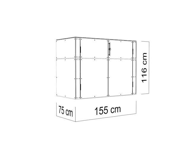 Bertilo HPL Geräteschrank Terrace - 6 mm