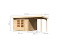 Vorschaubild Karibu Woodfeeling Gartenhaus Bastrup 5 naturbelassen - 28 mm