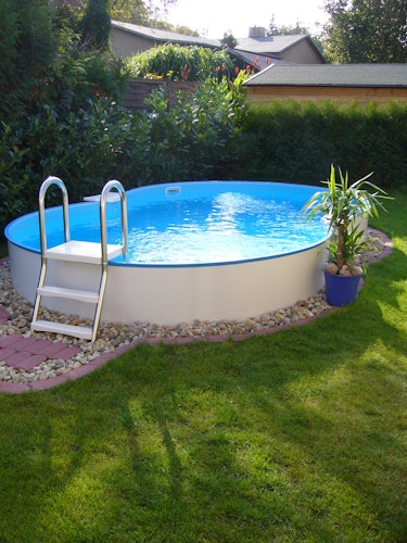 Summer Fun Stahlwandpool Set Exklusiv CANNES Achtform 625 x 360 x 150 cm