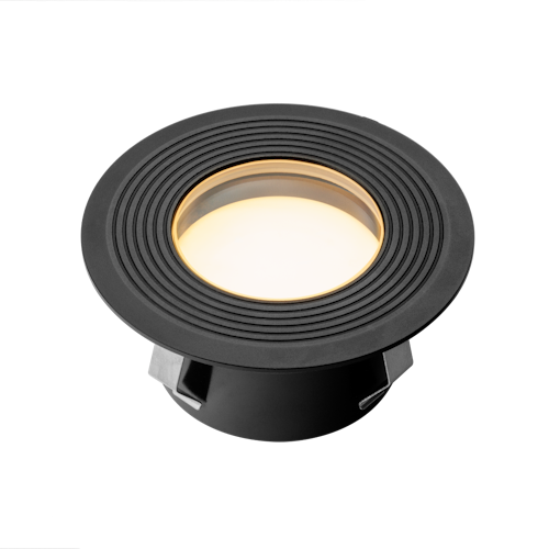 Lightpro Bodeneinbaustrahler Onyx 90 RA 12V mit anthrazitfarbenen Ring 76 lm