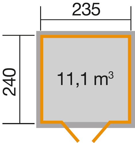 Weka Gartenhaus 219 wekaLine - 28 mm