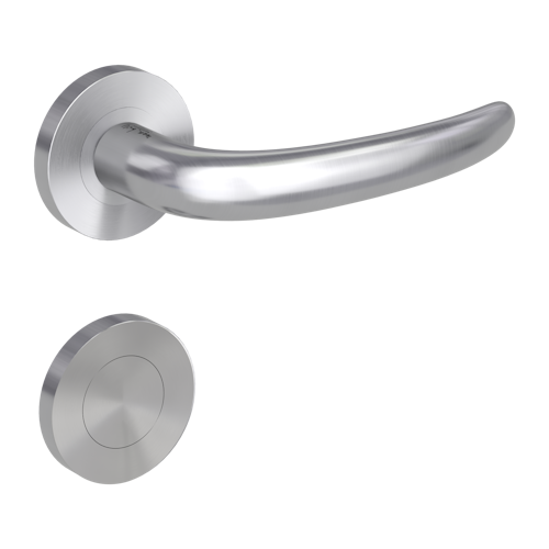 Griffwerk ULMER GRIFF PROF | DESIGN MANUFAKTUR Edelstahl matt -Rosettengarnitur -Schraubt. -BL TS 40-45mm