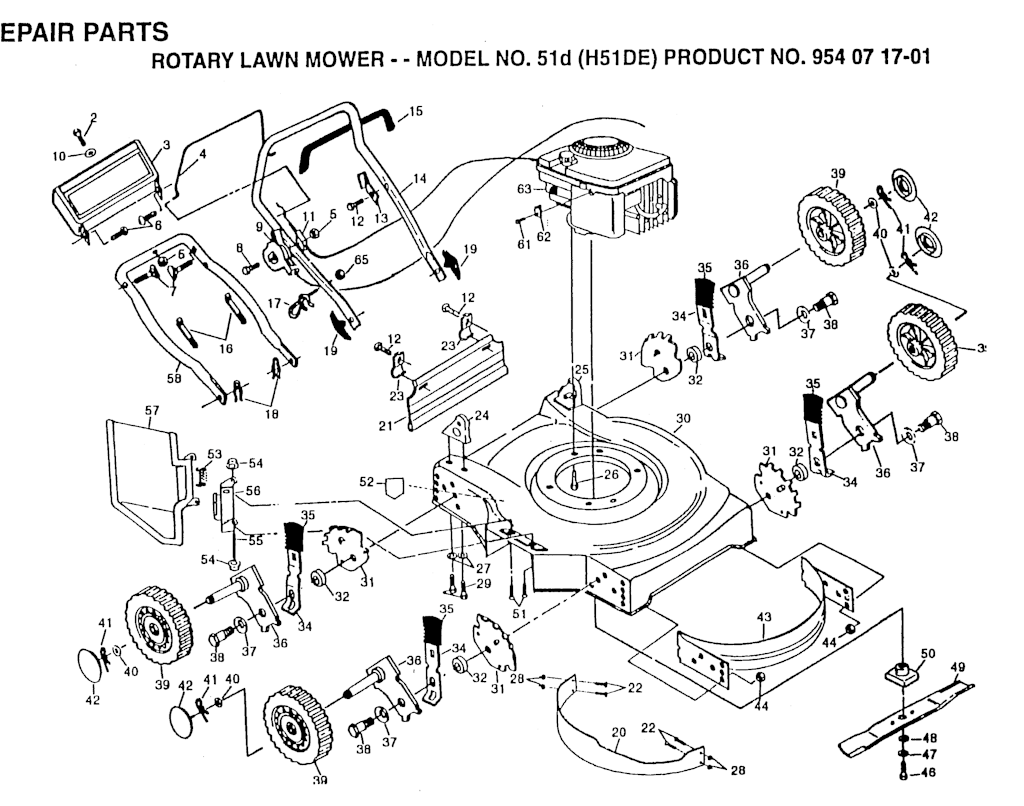 Explosionszeichnung Ersatzteile
