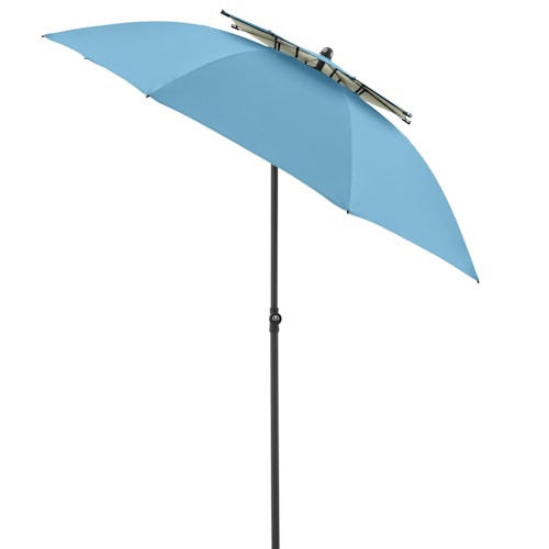 doppler Strandschirm WINDPROFI 200 Manual, Aluminium Anthrazit / 100 % Polyester 80 g/m²