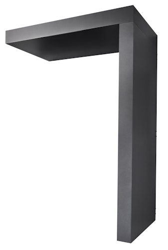 Gutta Rechteckvordach BS Plus 160 Sondermaß und Sonderfarbe inkl. Seitenteil und Briefkasten (neues Modell)