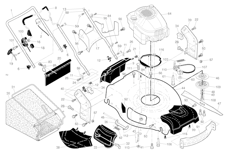 Husqvarna Rasenmäher gelegentliche Nutzung 96143010401 HU725AWD BBC