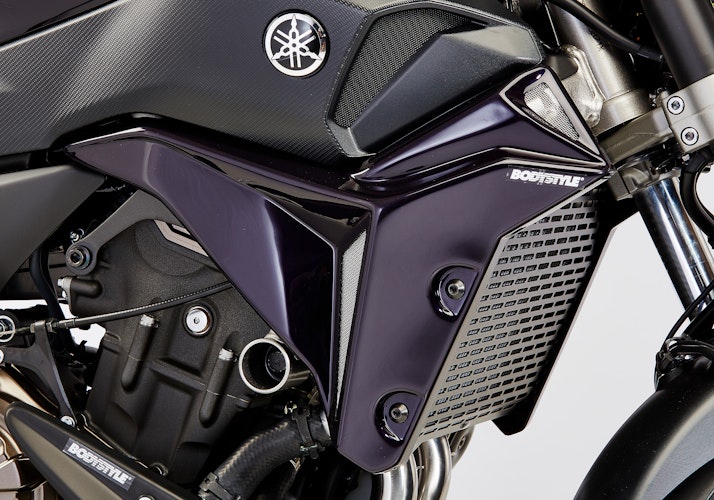BODYSTYLE Sportsline Kühlerseitenverkleidung  ABS Kunststoff schwarz für YAMAHA MT-07 