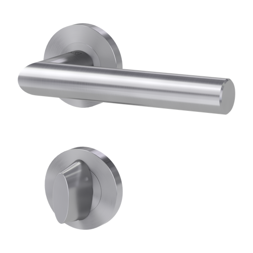 Griffwerk LUCIA PROFESSIONAL Schraubtechnik GK4 -Edelstahl matt  Rosettengarnitur -Schraubt. -WC r/w -TS 40-45mm