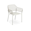 Vorschaubild EMU Armlehnstuhl LYZE, Aluminium Weiß / Edelstahl Taupe - Abverkauf