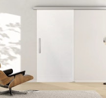 Griffwerk Glasschiebetür (VSG) PIANO WHITE VSG PURE WHITE weiß blickdicht 935x2058x8.8mm