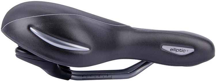 CONTEC Sattel Elliptic + Damen schwarz/silber L 266 x B 200 mm