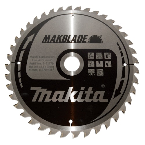 Makita MAKBLADE Sägeb. 260x30x40Z B-32770