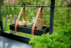 Juliana Aluregal schwarz abnehmbar inkl. Lederaufhängung 76 x 17 x 5 cm