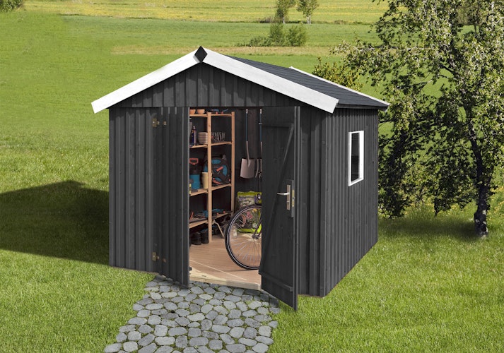 Weka Schwedenhaus - 32 mm (aufgedoppelt) Gartenhaus sägerau