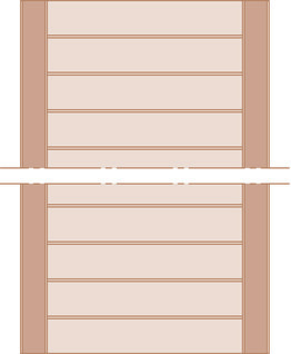 OSMO Möbelzuschneidetür mit geschlossenen Lamellen 20 mm