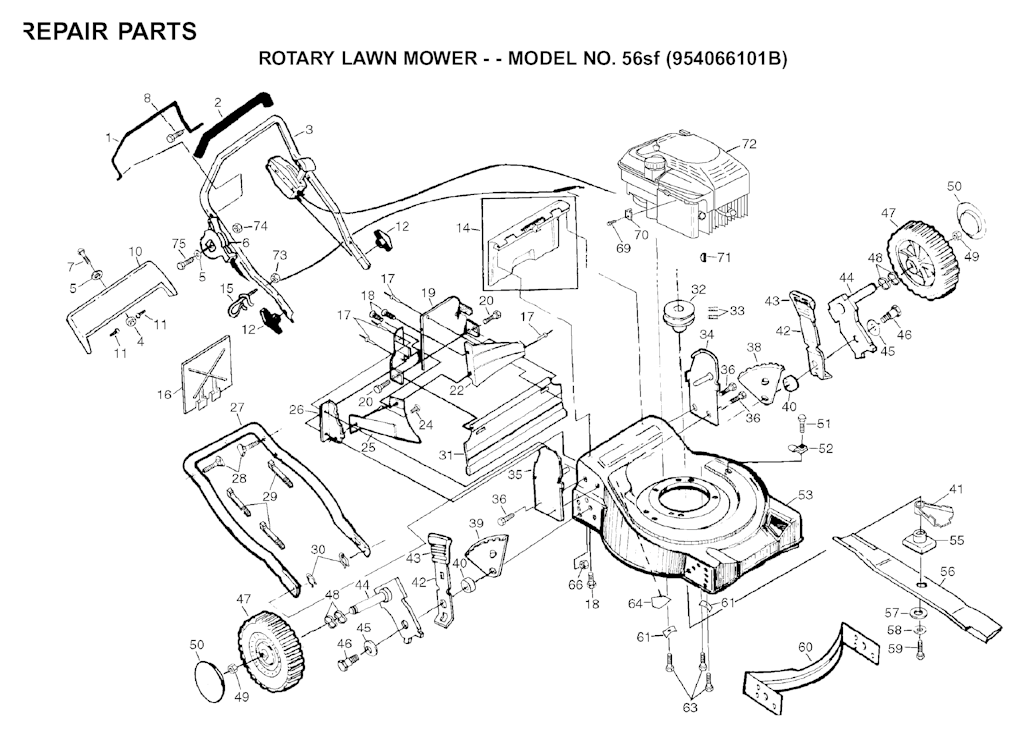 Explosionszeichnung Ersatzteile