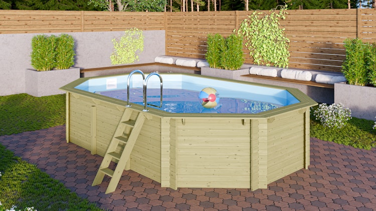 Karibu Pool Modell 4 Classic A/B/C/D 610 x 400 cm - kesseldruckimprägniert