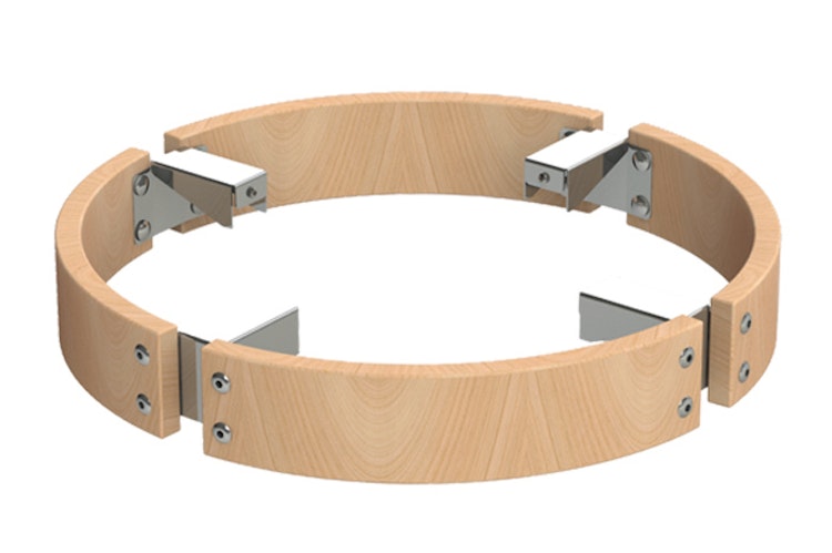 Wolff Finnhaus Ofenschutzring für runde 11 kW  Saunaöfen