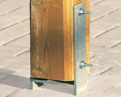 Weka H-Anker-Set für Lagerhaus 606 1-4 (6 Anker für 9 x 9 cm Pfosten)