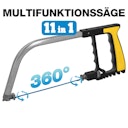 Vorschaubild Multifunktionssäge 11 in 1 für Glas, Holz, PVC, GFK, Metall, Fliesen & Stein
