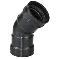 Heissner Steck-Bogen 45° (PP), 50mm, Gummidichtung (Z723-00)
