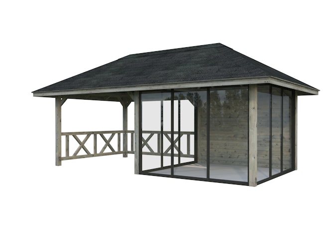 Palmako Pavillon Bianca 16,6 m² Set 204 Slide - 28 mm