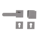 Vorschaubild Griffwerk Wechselgarnitur VAYA 291 AVUS fast2fix Fast2Fix  Rosetten eckig Knopf SQUARE Samtgrau L