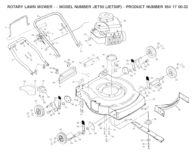 Husqvarna Rasenmäher gelegentliche Nutzung JET 50, JET50P, 954170032,  2002-01