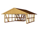 Vorschaubild Skan Holz Schwarzwald - Satteldach Doppelcarport Breite 684 cm
