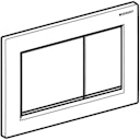 Vorschaubild Geberit Omega30 Betätigungsplatte für 2-Mengen-Spülung chrom seidenglanz/chrom