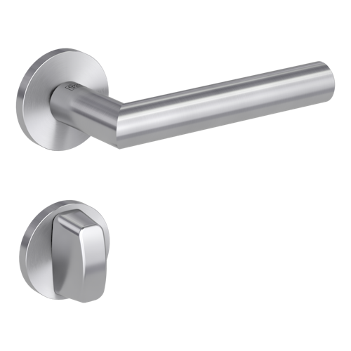 Griffwerk VAYA 128 LUCIA fast2fix Fast2Fix GK3 Rosetten rund WC rot/weiß Edelstahl matt