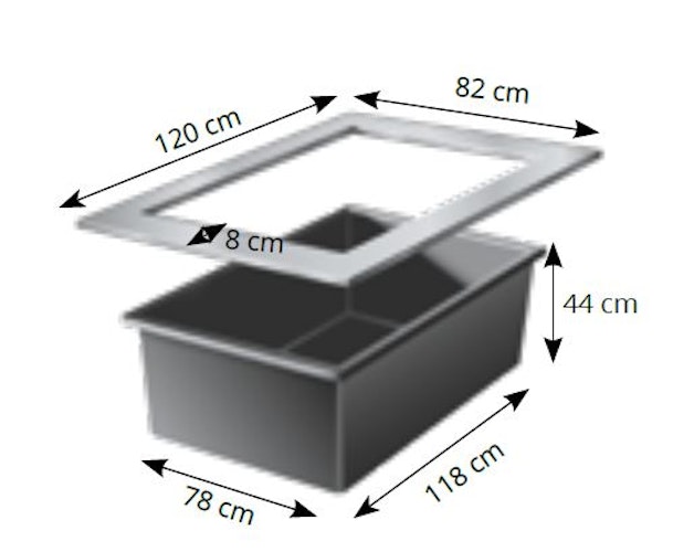 Ubbink Quadra InoxFrame Edelstahlrahmen für Wasserbecken Quadra C1 und C3