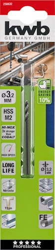 kwb Akku Top HI-NOX HSS Bohrer 3,2 mm SB 258632