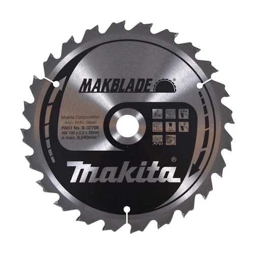 Makita MAKBLADE Sägeb. 190x20x24Z B-32708
