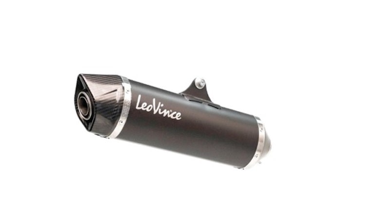 LeoVince Komplettanlage Edelstahl SBK NERO für HONDA FORZA 125 mit Katalysator