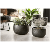 Vosteen Design Blumentopf /  Pflanzgefäß Terrakotta schwarz ø 37 cm x H 22 cmZubehörbild