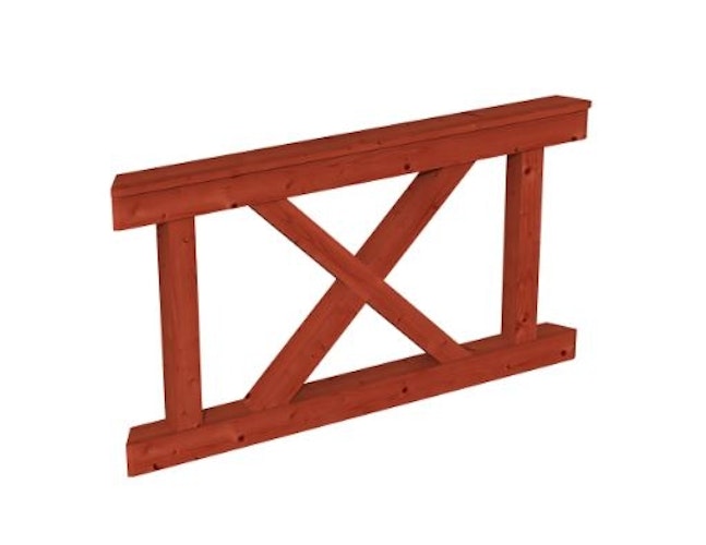 Skan Holz Brüstung Andreaskreuz zu Pavillon Nice