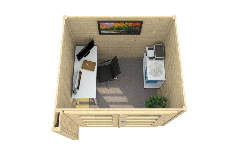 Weka Design Gartenhaus 262 A mit Doppeltür - 21 mm