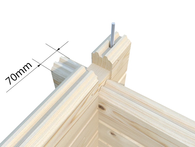 Palmako Ferienhaus Cecilia 27,3 m² Slide Plus - 70 mm