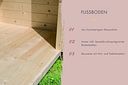 Vorschaubild Karibu Design Saunahaus Uppsala Blackline - 68 mm Aktionssauna