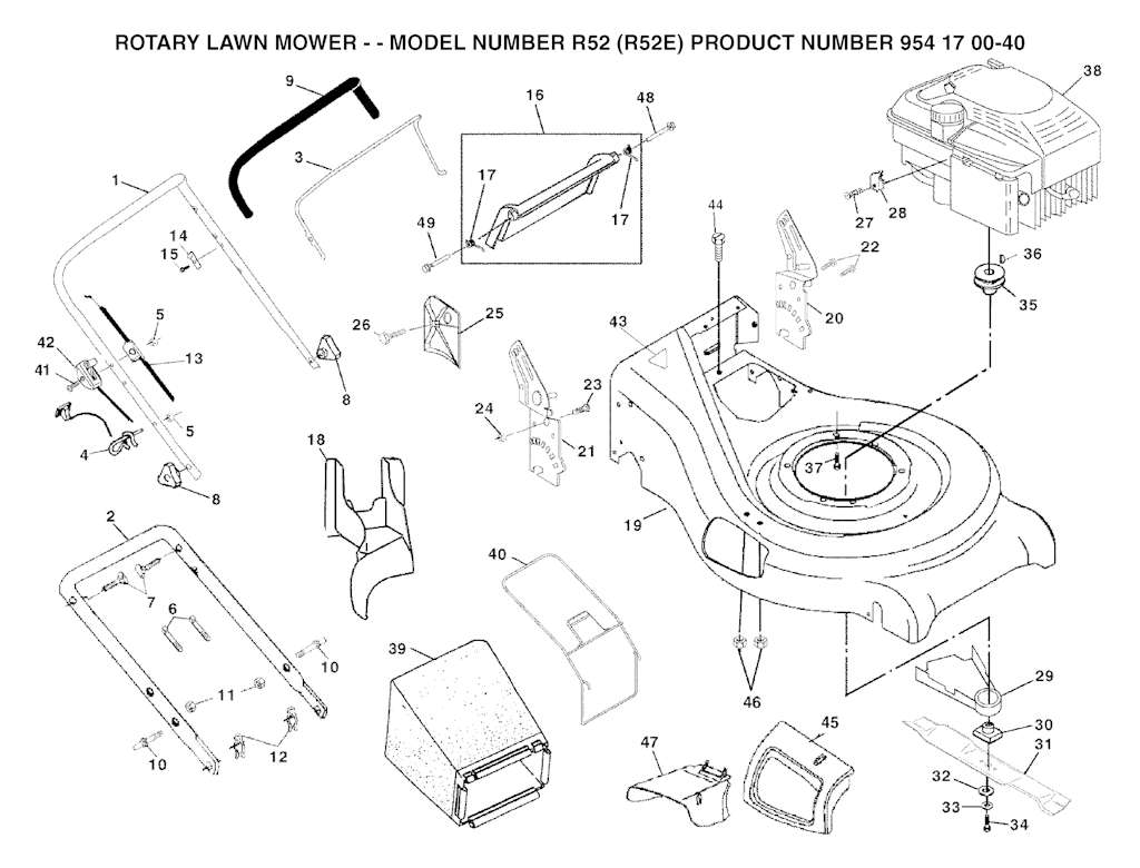 Explosionszeichnung Ersatzteile